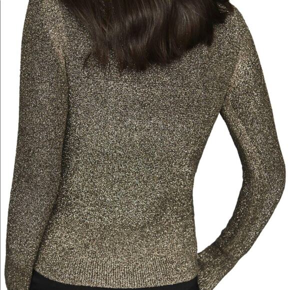 REISS Jemima Metallic Turtleneck Sweater - Picture 3 of 8
